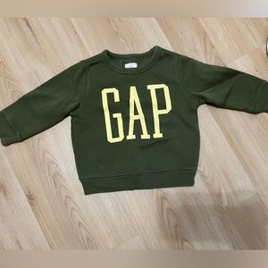 Baby GAP olive green sweatshirt 18-24 months